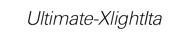 Ultimate-XlightIta font preview