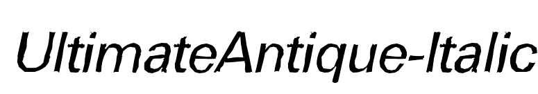 UltimateAntique-Italic font preview