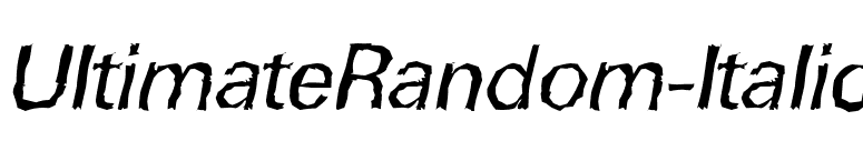UltimateRandom-Italic font preview