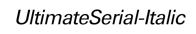 UltimateSerial-Italic font preview