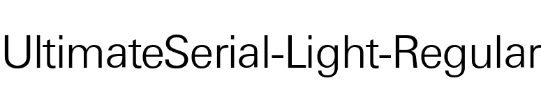 UltimateSerial-Light-Regular font preview
