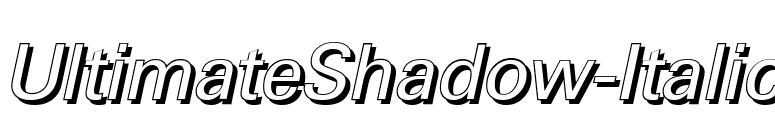 UltimateShadow-Italic font preview