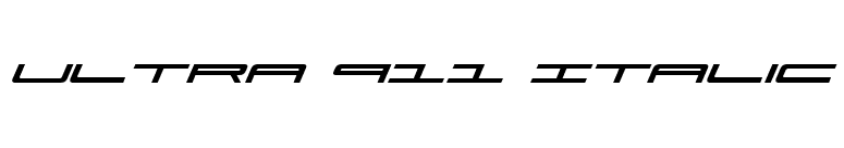 Ultra 911 Italic font preview