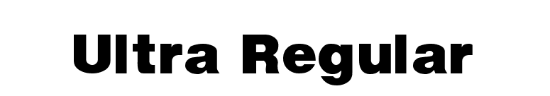 Ultra Regular font preview