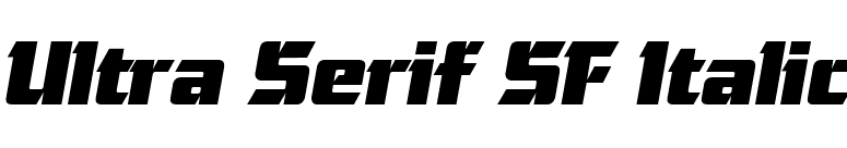 Ultra Serif SF Italic font preview