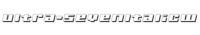 Ultra-SevenItalicW font preview