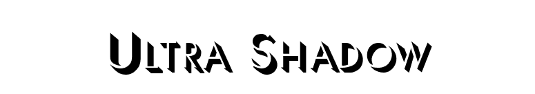 Ultra Shadow font preview