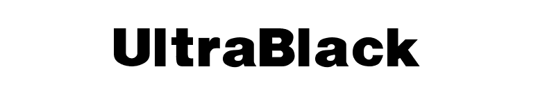 UltraBlack font preview