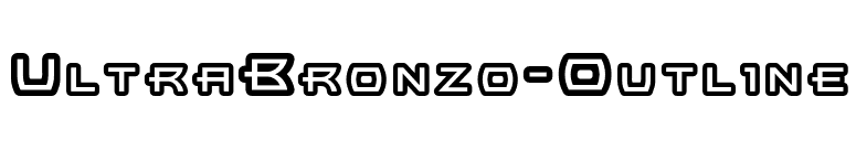 UltraBronzo-Outline font preview