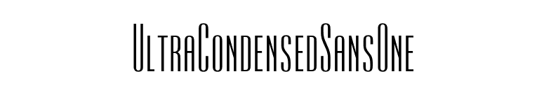 UltraCondensedSansOne font preview