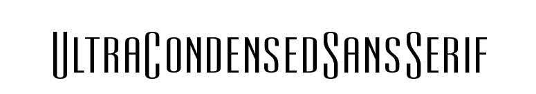 UltraCondensedSansSerif font preview