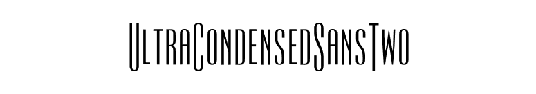 UltraCondensedSansTwo font preview