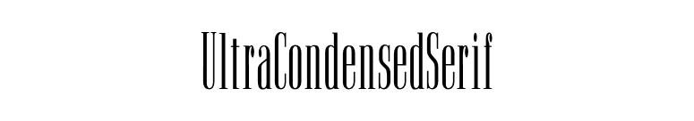 UltraCondensedSerif font preview