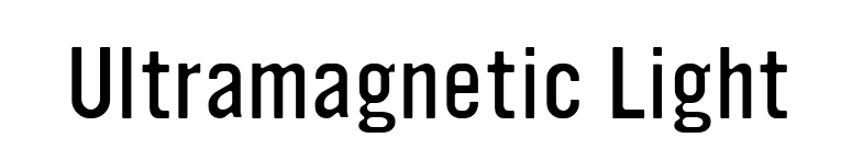 Ultramagnetic Light font preview
