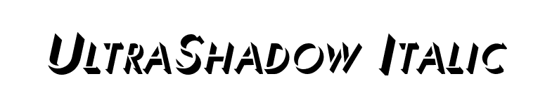 UltraShadow Italic font preview