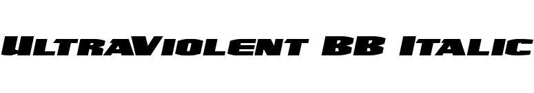UltraViolent BB Italic font preview