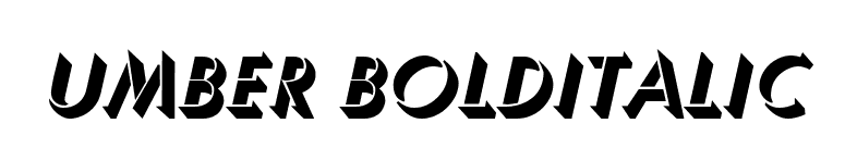 Umber BoldItalic font preview