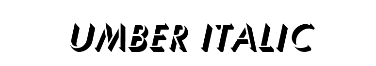 Umber Italic font preview
