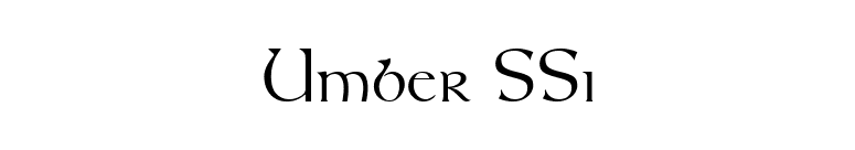 Umber SSi font preview
