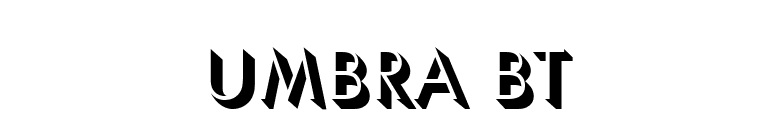 Umbra BT font preview
