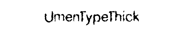 UmenTypeThick font preview