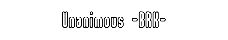 Unanimous -BRK- font preview