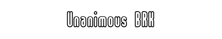 Unanimous BRK font preview