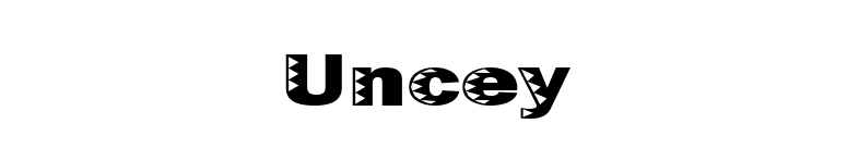Uncey font preview
