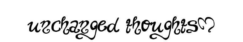 unchanged thoughts$ font preview