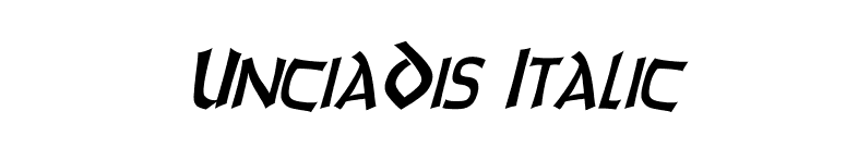 UnciaDis Italic font preview