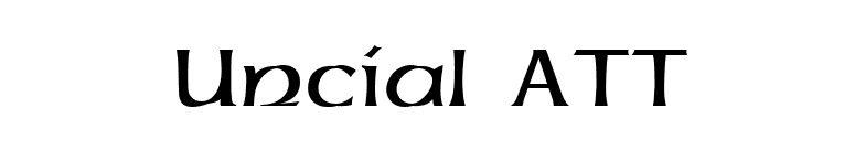 Uncial ATT font preview