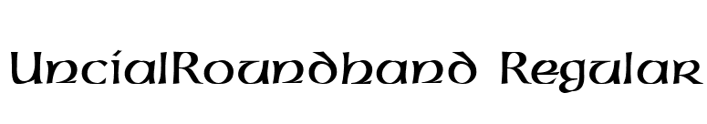 UncialRoundhand Regular font preview