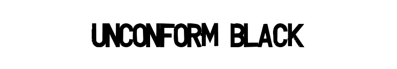 UNCONFORM Black font preview