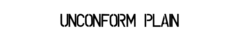 UNCONFORM plain font preview