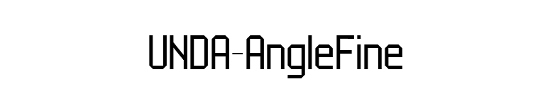 UNDA-AngleFine font preview