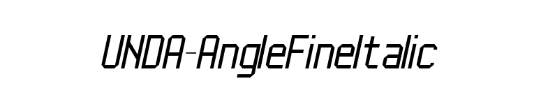 UNDA-AngleFineItalic font preview