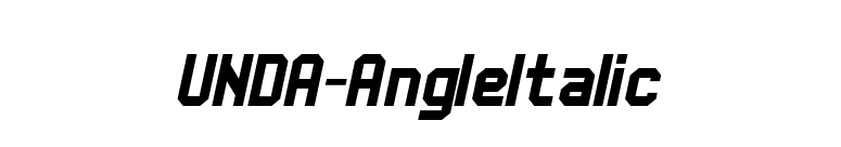 UNDA-AngleItalic font preview