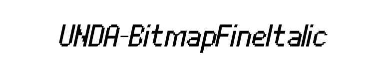 UNDA-BitmapFineItalic font preview