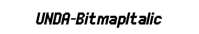 UNDA-BitmapItalic font preview