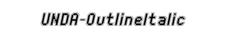 UNDA-OutlineItalic font preview
