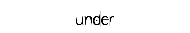 Under font preview