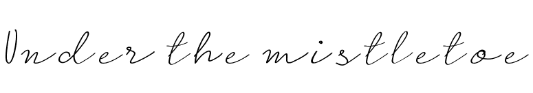 Under the mistletoe font preview