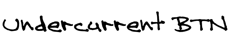 Undercurrent BTN font preview