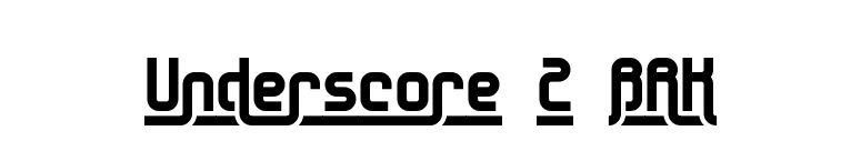 Underscore 2 BRK font preview