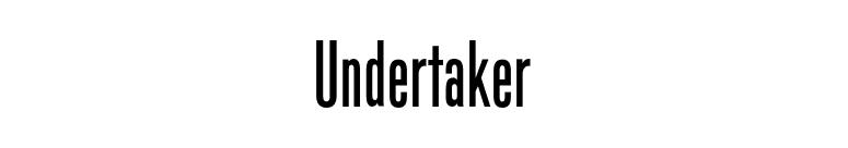 Undertaker font preview