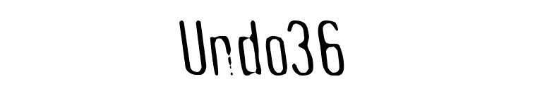 Undo36 font preview