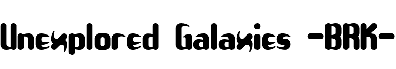 Unexplored Galaxies -BRK- font preview