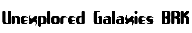 Unexplored Galaxies BRK font preview