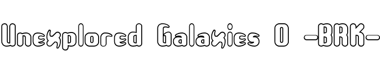 Unexplored Galaxies O -BRK- font preview