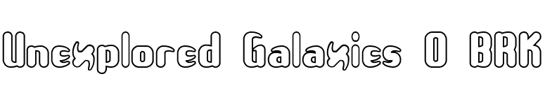 Unexplored Galaxies O BRK font preview